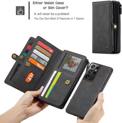 Excelsior Premium Multifunctional Leather Wallet Flip Cover Case For Samsung Galaxy S21 Ultra