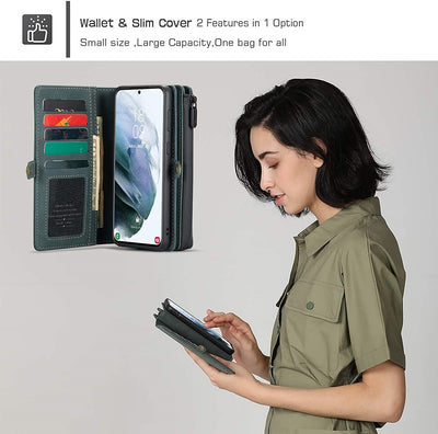 Excelsior Premium Multifunctional Leather Wallet Flip Cover Case For Samsung Galaxy S21 Ultra
