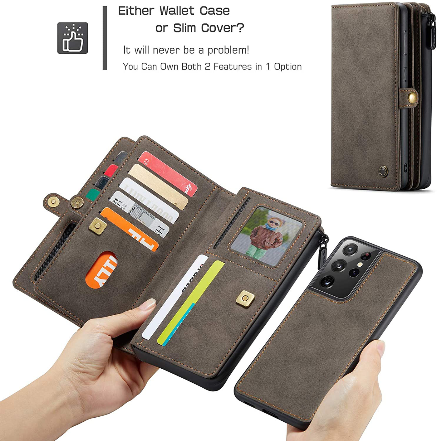 Excelsior Premium Multifunctional Leather Wallet Flip Cover Case For Samsung Galaxy S21 Ultra