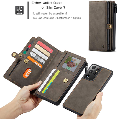 Excelsior Premium Multifunctional Leather Wallet Flip Cover Case For Samsung Galaxy S21 Ultra