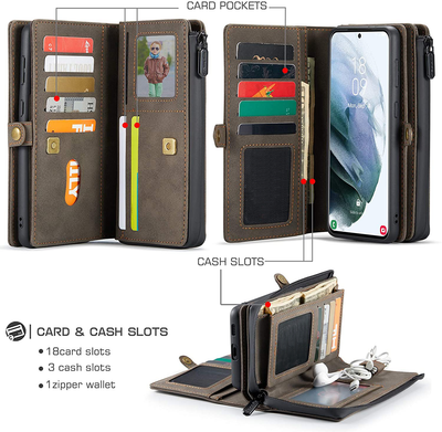 Excelsior Premium Multifunctional Leather Wallet Flip Cover Case For Samsung Galaxy S21 Ultra