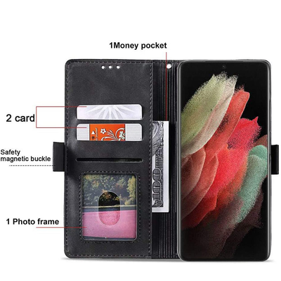 Excelsior Premium PU Leather Wallet flip Cover Case For Samsung Galaxy S21 Ultra