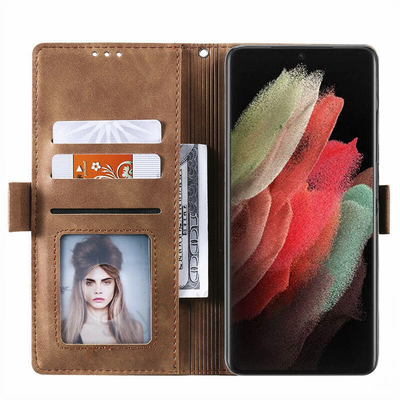 Excelsior Premium PU Leather Wallet flip Cover Case For Samsung Galaxy S21 Ultra