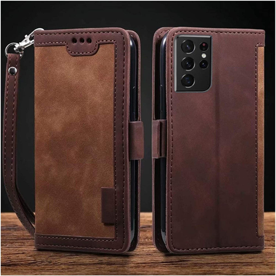 Excelsior Premium PU Leather Wallet flip Cover Case For Samsung Galaxy S21 Ultra