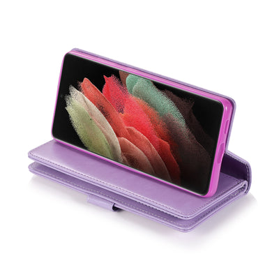 Excelsior Premium Leather Glitter Wallet Flip Case Cover | Trifold Purse Clutch For Samsung Galaxy S21 Ultra
