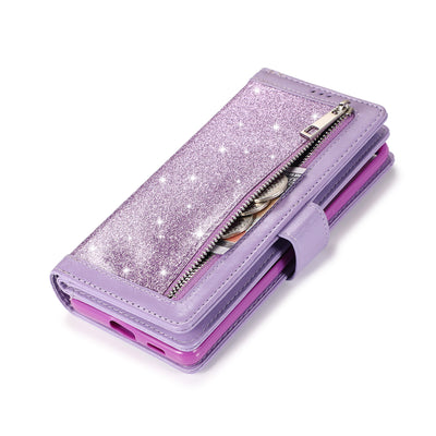 Excelsior Premium Leather Glitter Wallet Flip Case Cover | Trifold Purse Clutch For Samsung Galaxy S21 Ultra