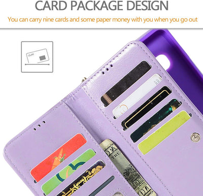 Excelsior Premium Leather Glitter Wallet Flip Case Cover | Trifold Purse Clutch For Samsung Galaxy S21 Ultra