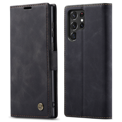 Samsung Galaxy S22 Ultra 5G Premium PU Leather Wallet flip Cover Case By Excelsior