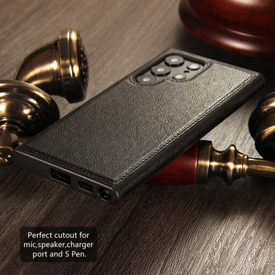 Excelsior Premium PU Leather Back Cover case For Samsung Galaxy S22 Ultra