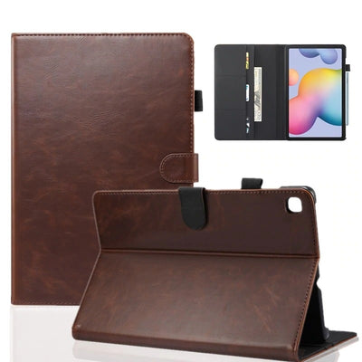 Samsung Galaxy Tab S6 Lite coffee color leather wallet flip cover case By excelsior
