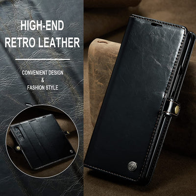 Excelsior Premium Leather Wallet flip Cover Case For Samsung Galaxy Z Fold3 5G