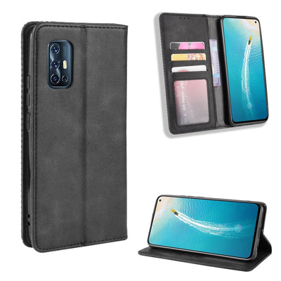 Excelsior Premium Leather Wallet Flip Cover Case For Vivo V17