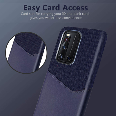 Excelsior Premium Card Holder | Hard | Leather Back Cover case for Vivo V19
