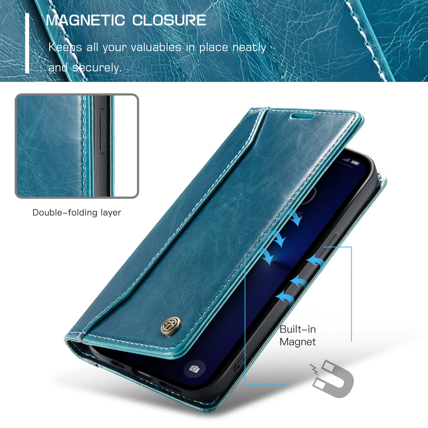 Excelsior Premium PU Leather Wallet flip Cover Case For Vivo V23 5G
