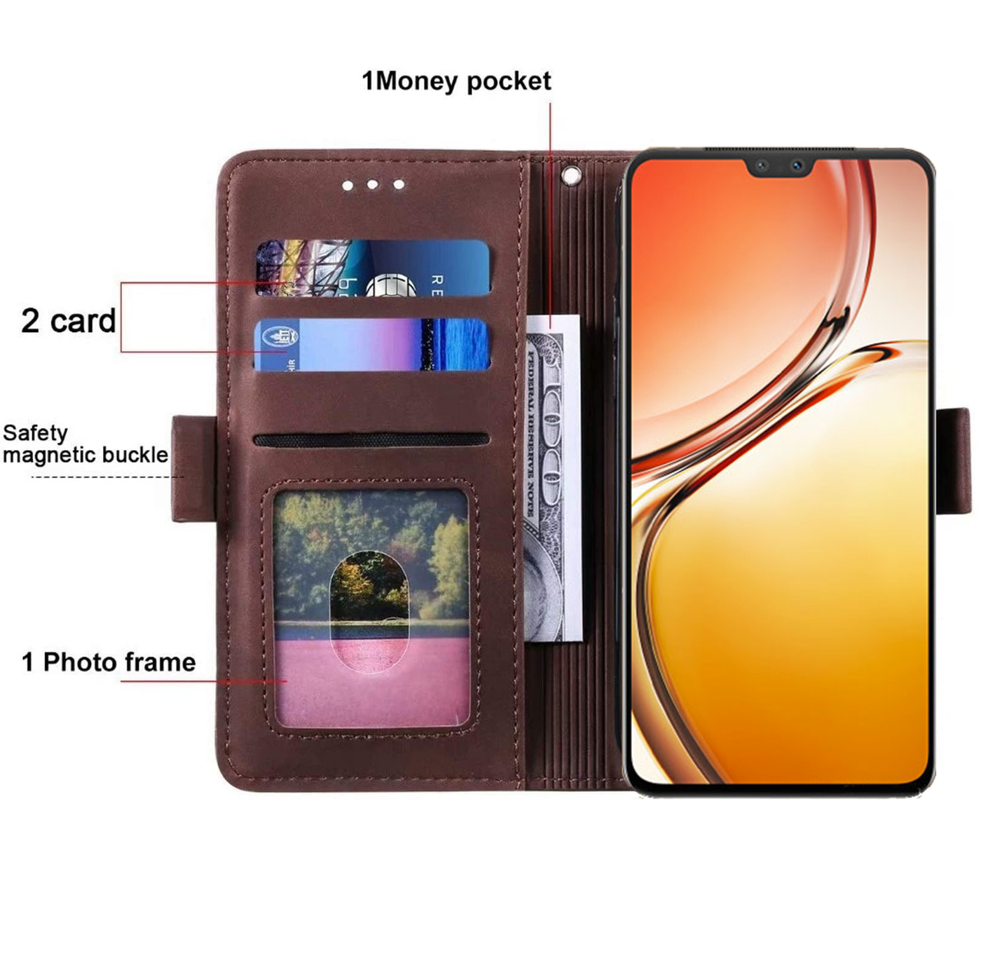 Vivo V23 Pro  Leather Wallet flip case cover with card slots by Excelsior