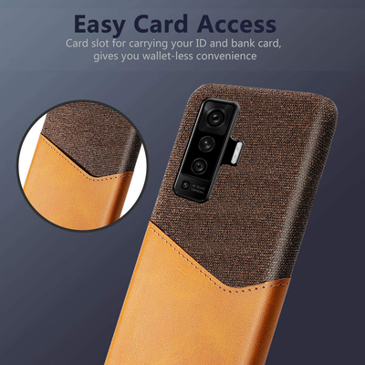 Excelsior Premium Card Holder | Hard | Leather Back Cover case for Vivo X50