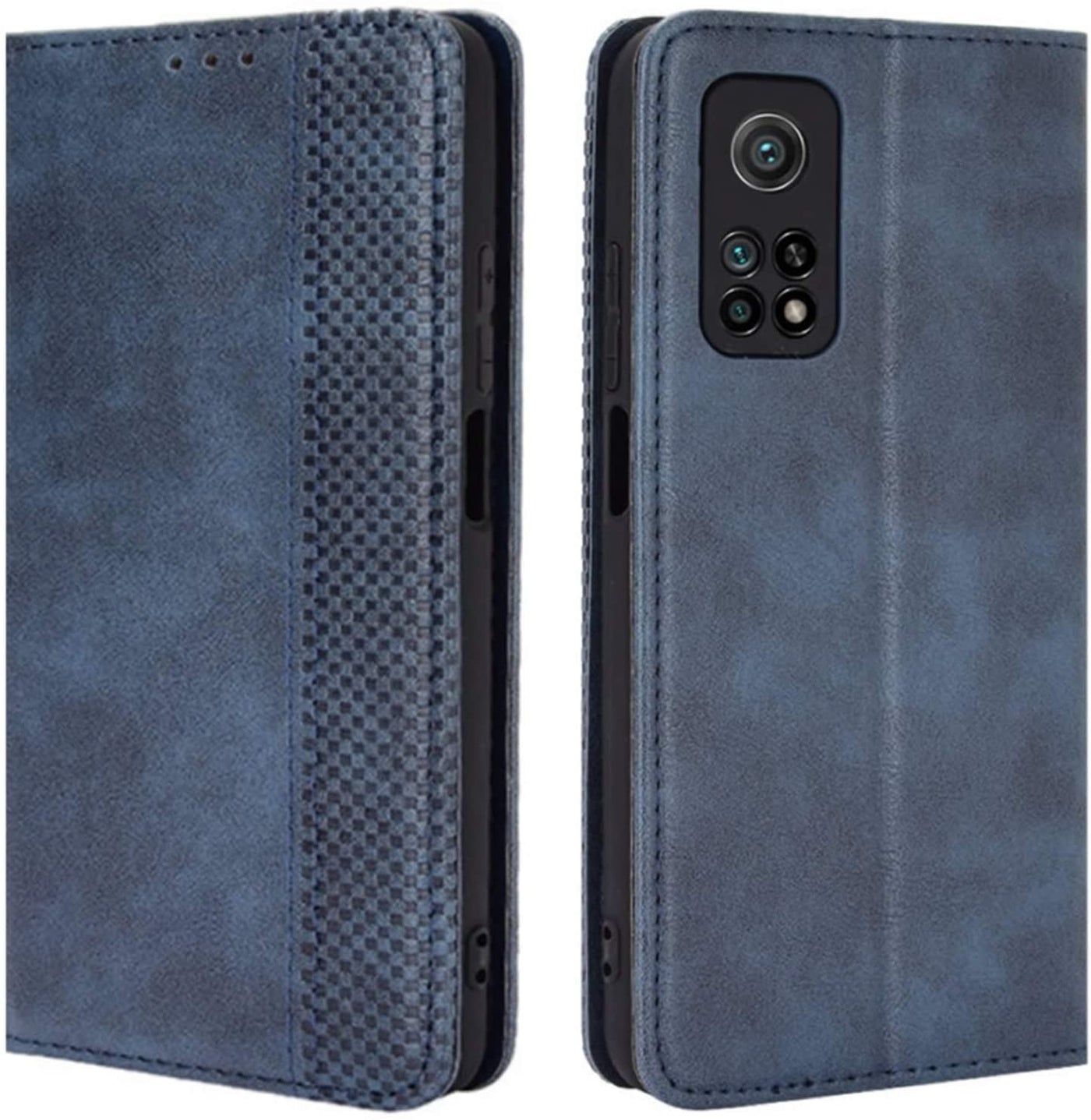 Xiaomi Mi 10T blue color leather wallet flip cover case By excelsior