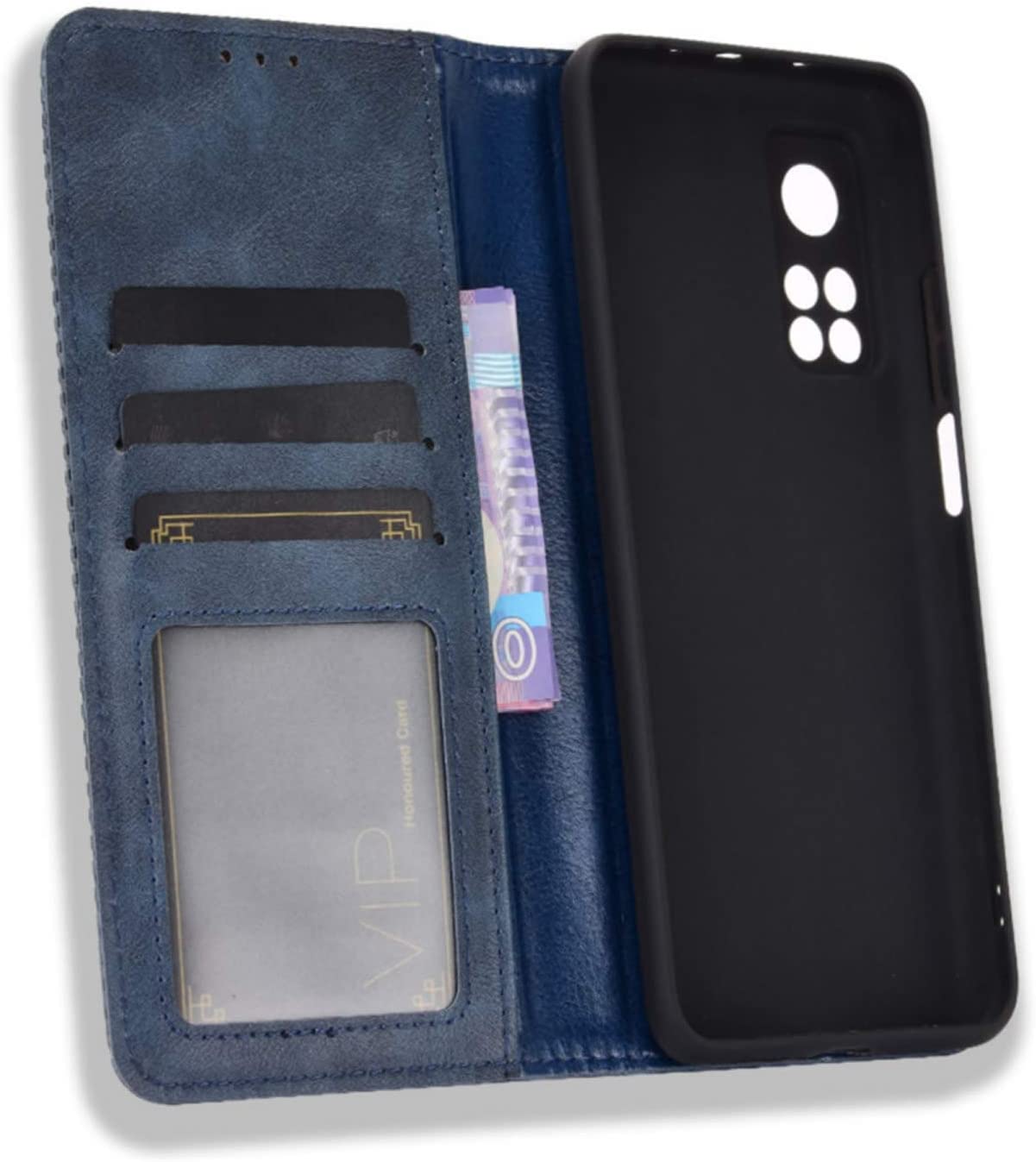 Xiaomi Mi 10T wallet flip cover case with soft tpu inner cover 