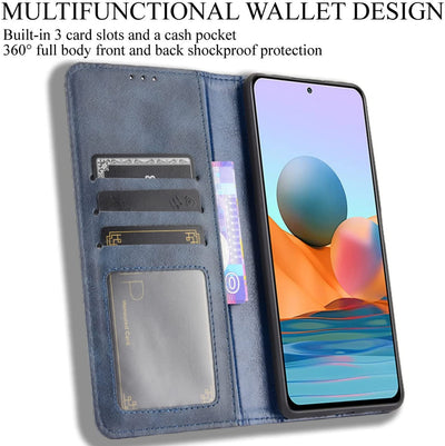 Xiaomi Redmi Note 10 Pro Max Leather Wallet flip case cover with card slots by Excelsior