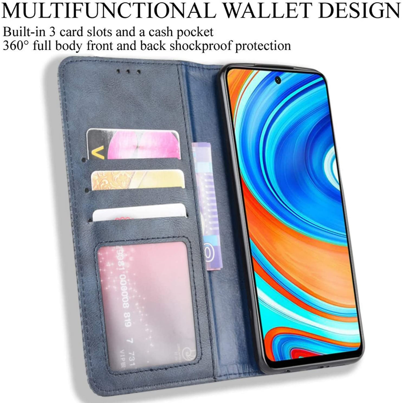 Xiaomi mi Redmi note 9 pro max Magnetic flip Wallet case cover