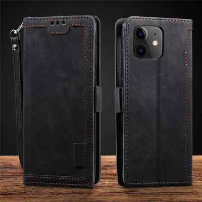 Excelsior Premium PU Leather Wallet flip Cover Case For Apple iPhone 12