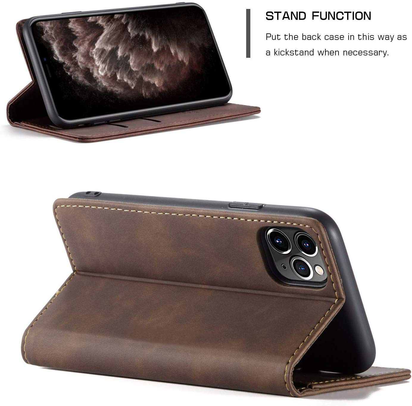 Excelsior Premium Leather Wallet flip Cover Case For Apple iPhone 11 Pro