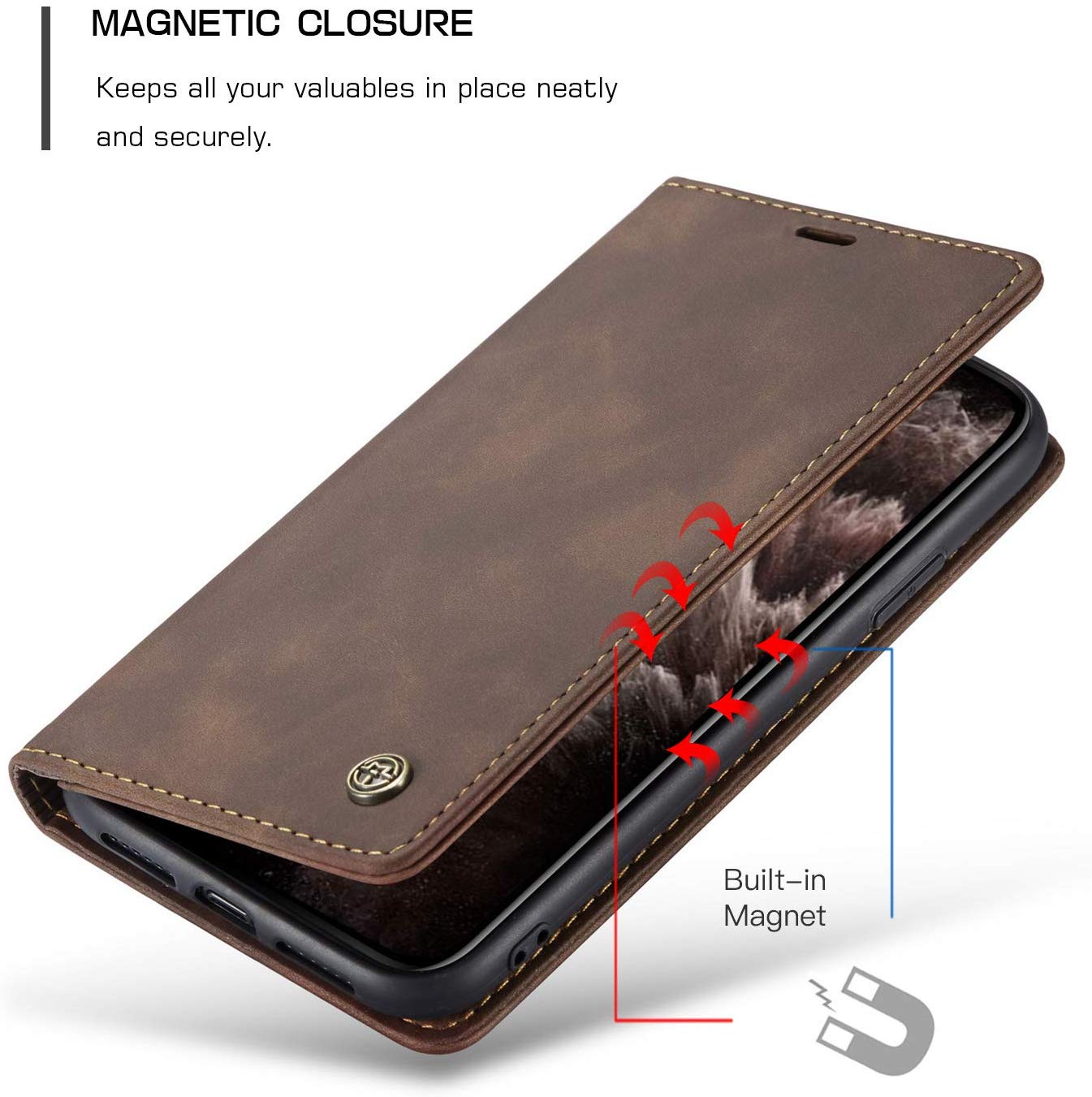 Excelsior Premium Leather Wallet flip Cover Case For Apple iPhone 11 Pro