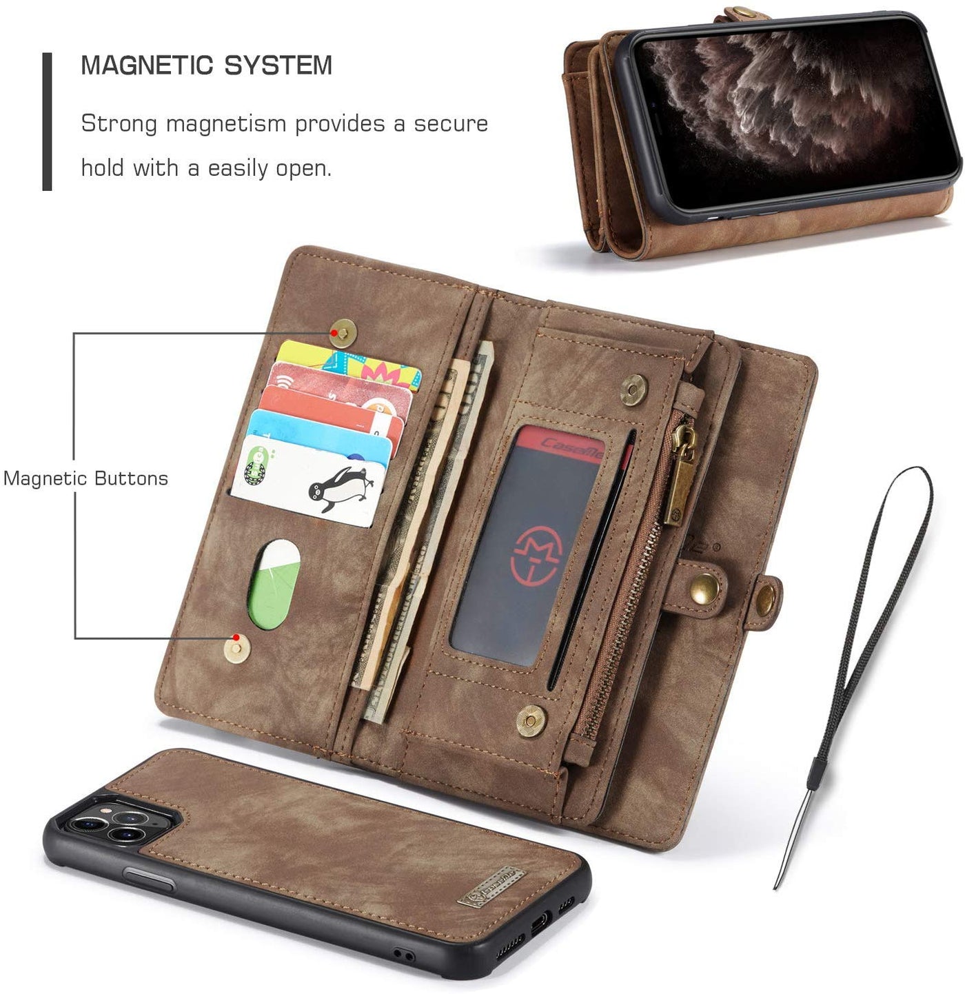 Excelsior Premium Multifunctional Leather Wallet flip cover case  For Apple iPhone 11 Pro Max