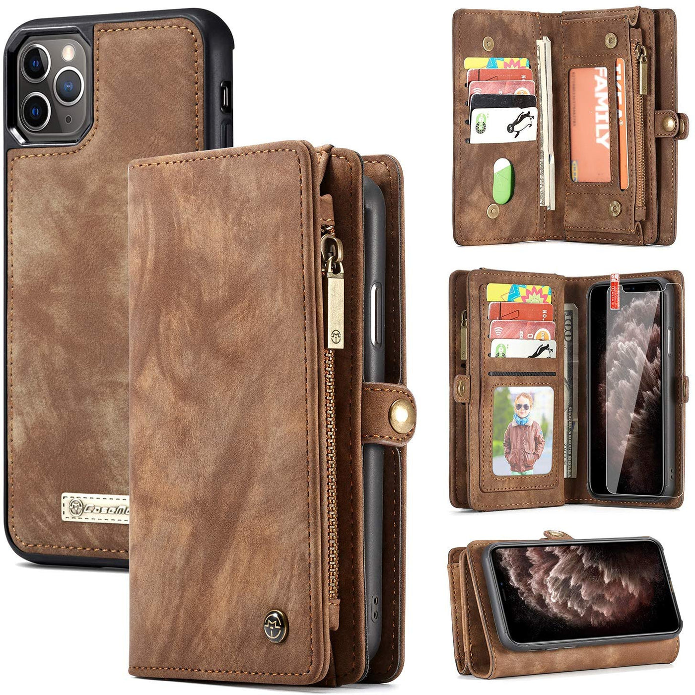 Apple iPhone 11 Pro Max leather multifunctional wallet case cover by excelsior