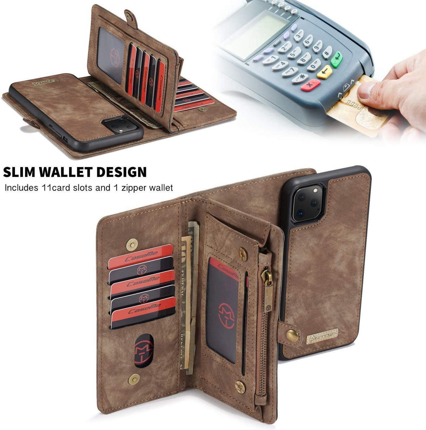 Excelsior Premium Multifunctional Leather Wallet flip cover case  For Apple iPhone 11 Pro Max