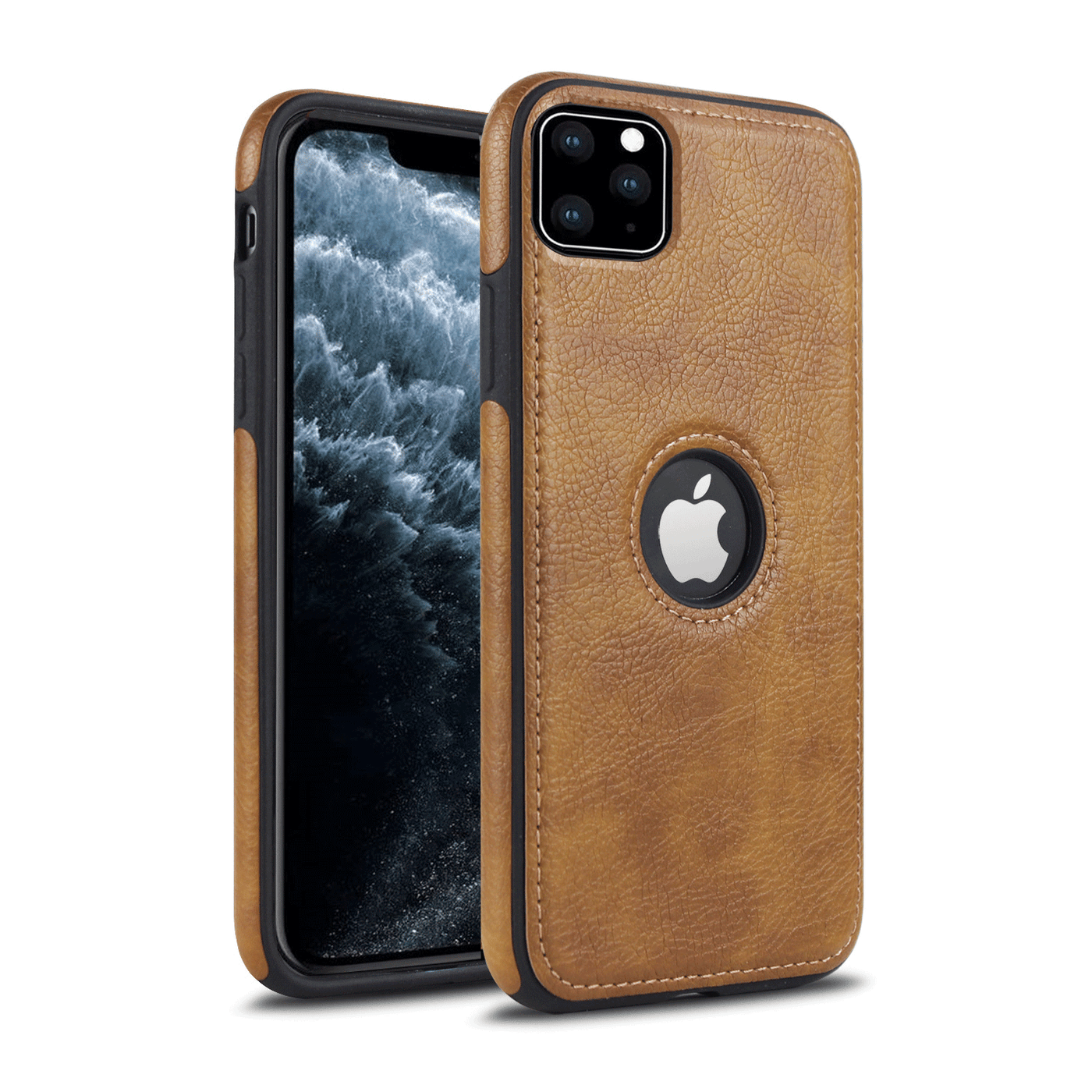 Apple iPhone 11 pro max brown leather back cover by excelsior