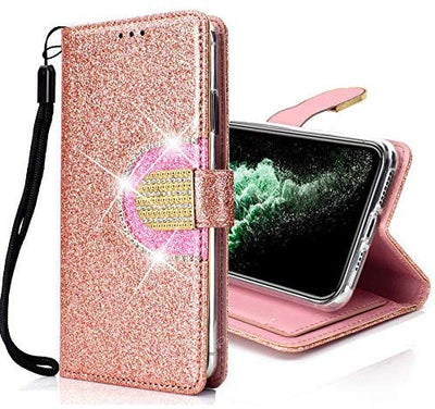 Excelsior Premium Leather Glitter Wallet Flip Case Cover For Apple iPhone 11 Pro