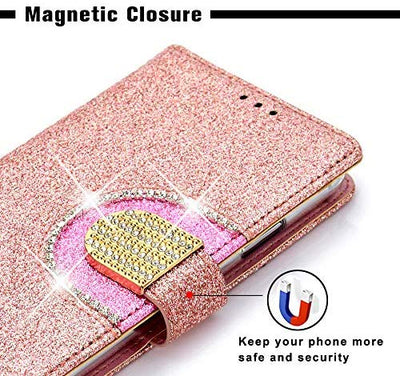 Excelsior Premium Leather Glitter Wallet Flip Case Cover For Apple iPhone 11 Pro