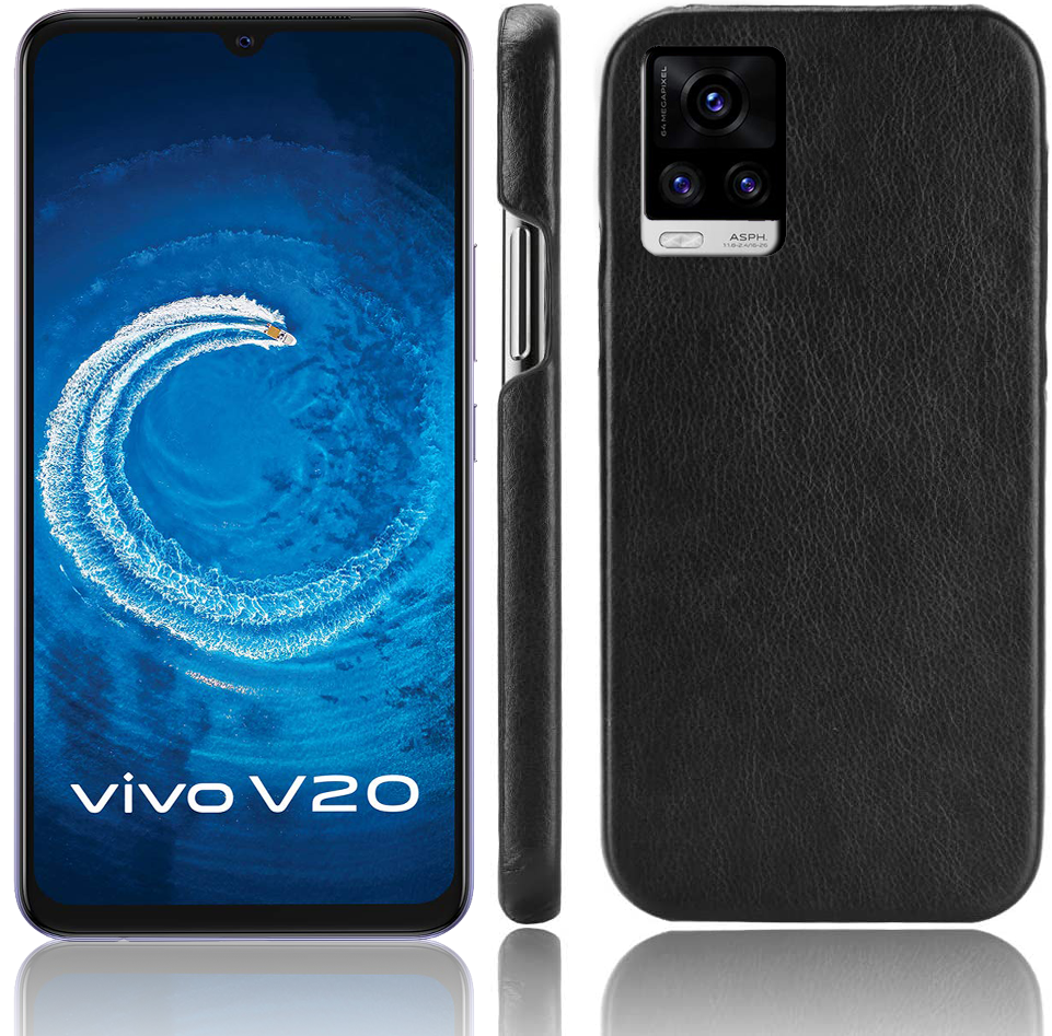 Excelsior Premium PU Leather Hard Back Cover case for Vivo V20
