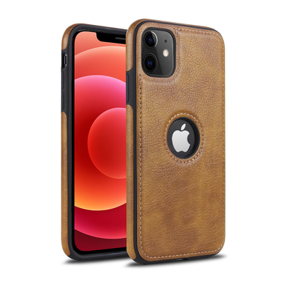 Apple iPhone 12 brown leather back cover by excelsior