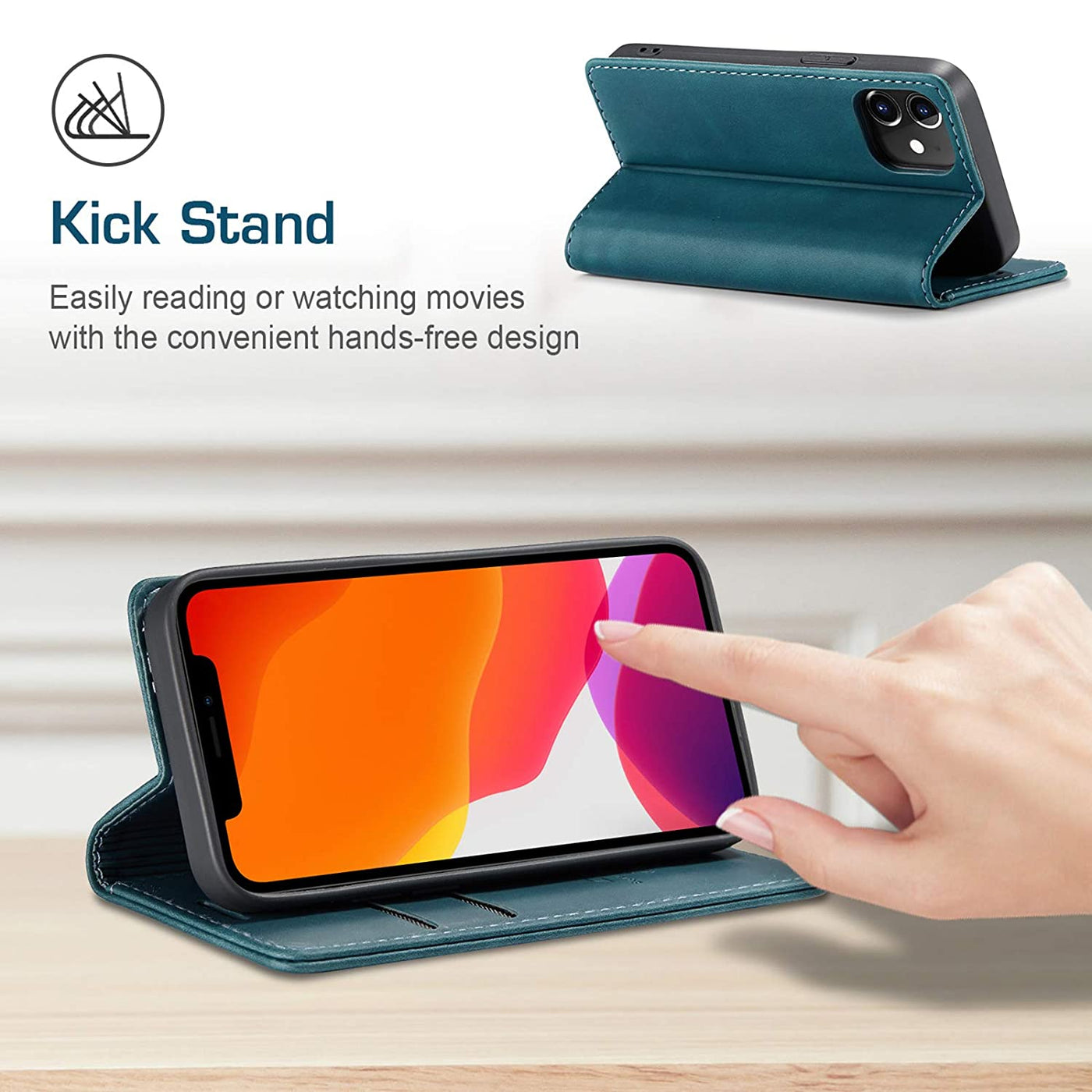 Excelsior Premium Leather Wallet flip Cover Case For Apple iPhone 12 Mini
