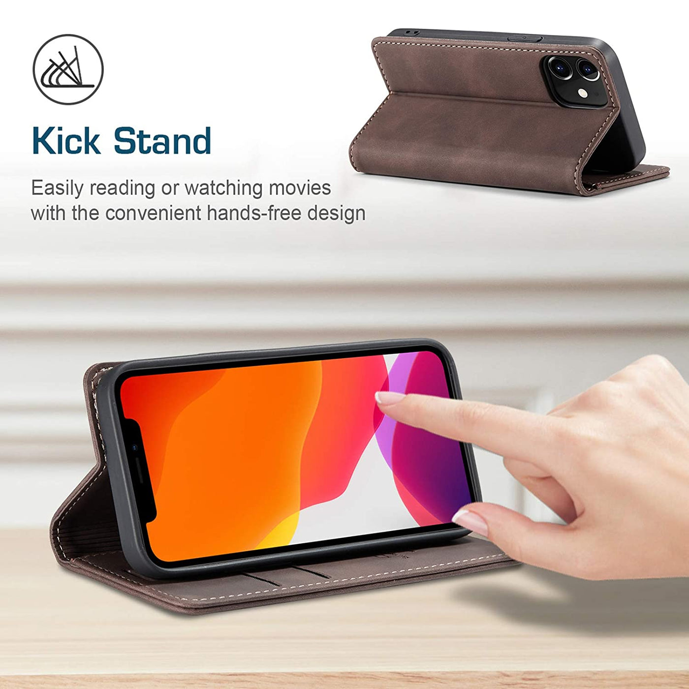 Excelsior Premium Leather Wallet flip Cover Case For Apple iPhone 12 | 12 Pro