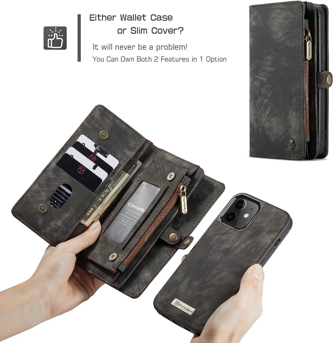 Excelsior Premium Multifunctional Leather Wallet flip cover case  For Apple iPhone 12 | 12 Pro