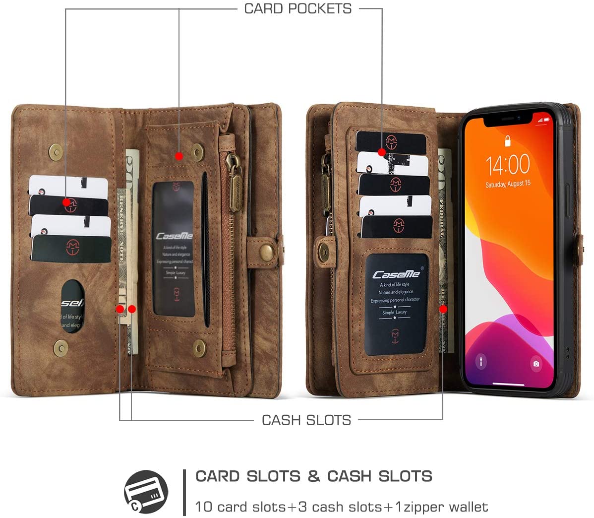 Excelsior Premium Multifunctional Leather Wallet flip cover case  For Apple iPhone 12 | 12 Pro