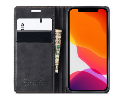 Excelsior Premium Leather Wallet flip Cover Case For Apple iPhone 12 Pro Max