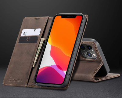 Excelsior Premium Leather Wallet flip Cover Case For Apple iPhone 12 Pro Max