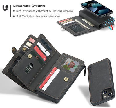 Excelsior Premium Multifunctional Leather Wallet Flip Cover Case For Apple iPhone 13 Mini