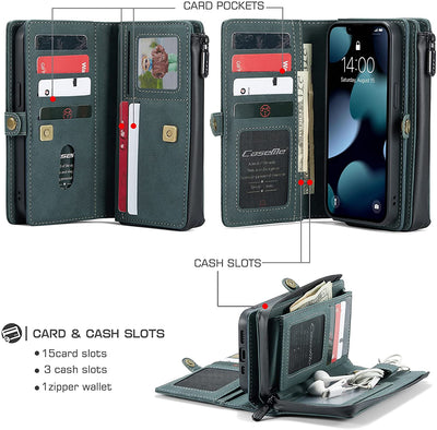 Excelsior Premium Multifunctional Leather Wallet Flip Cover Case For Apple iPhone 13 Mini