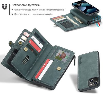 Excelsior Premium Multifunctional Leather Wallet Flip Cover Case For Apple iPhone 13 Mini