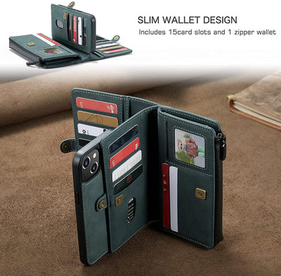 Excelsior Premium Multifunctional Leather Wallet Flip Cover Case For Apple iPhone 13 Mini