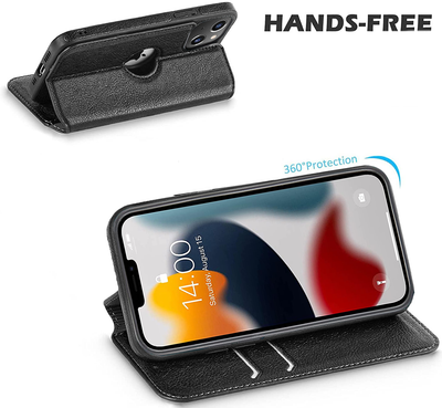 Excelsior Premium Leather Wallet flip Cover Case For Apple iPhone 13