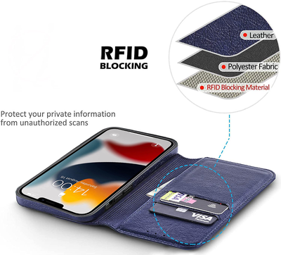 Excelsior Premium Leather Wallet flip Cover Case For Apple iPhone 13