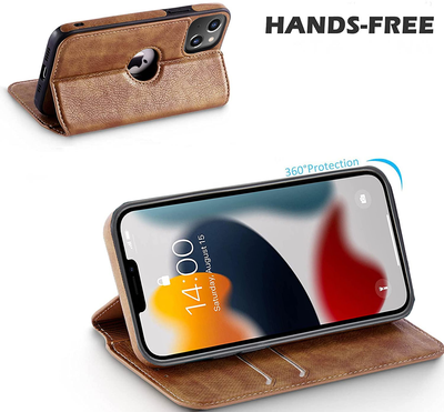 iPhone 13 Leather Wallet flip case cover with stand function