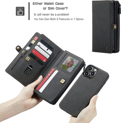 Excelsior Premium Multifunctional Leather Wallet Flip Cover Case For Apple iPhone 13 Pro