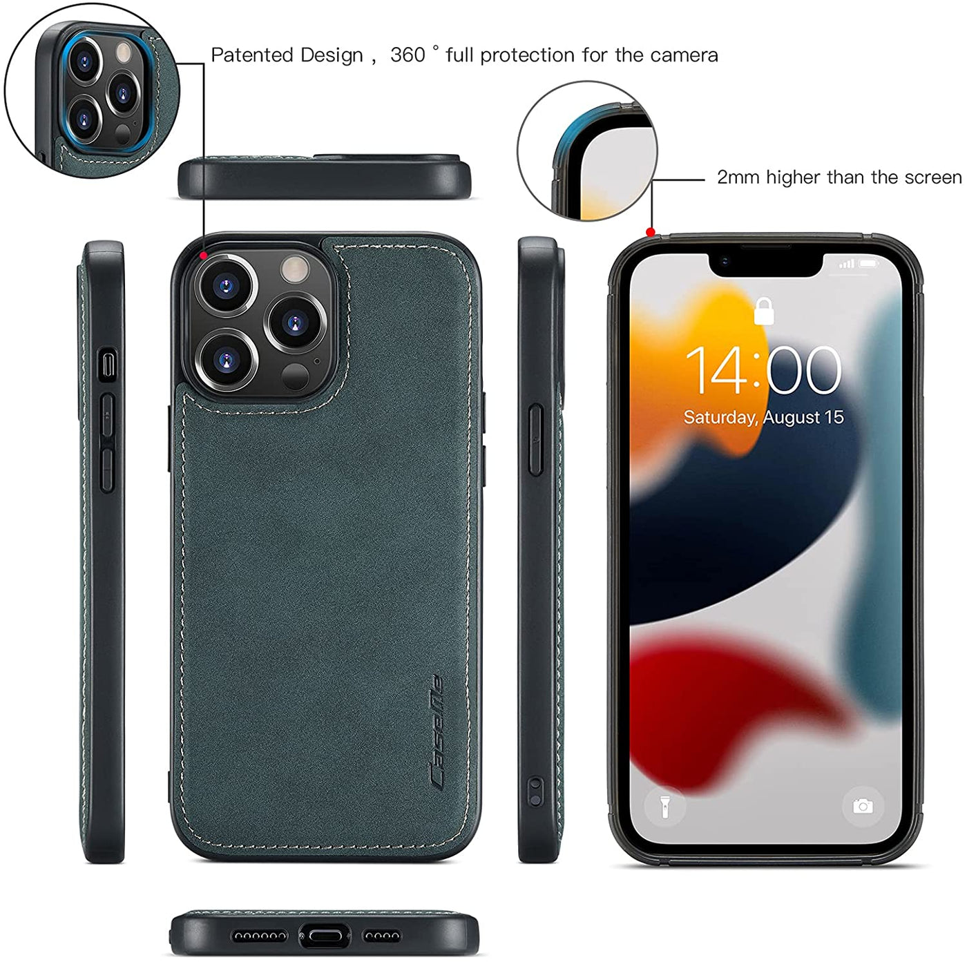 Excelsior Premium Multifunctional Leather Wallet Flip Cover Case For Apple iPhone 13 Pro Max
